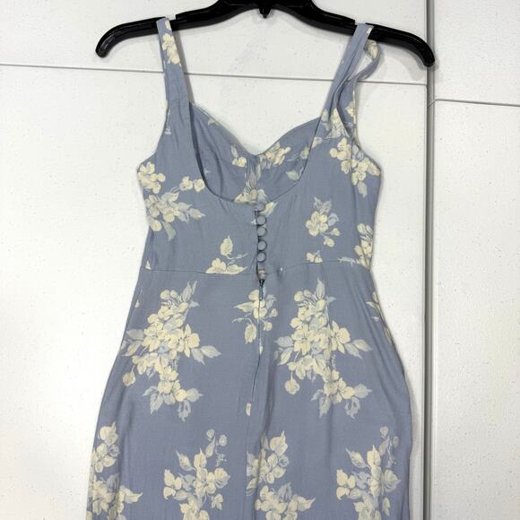 Reformation Reverie blue floral Dress Size 0 - Picture 7 of 8